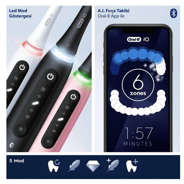 Oral-B İo 5 Şarjlı Diş Fırçası - Beyaz - 5