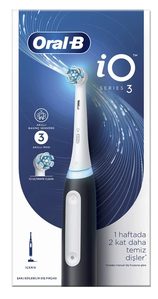 Oral-B iO 3 Şarjlı Siyah Diş Fırçası - Resim 7