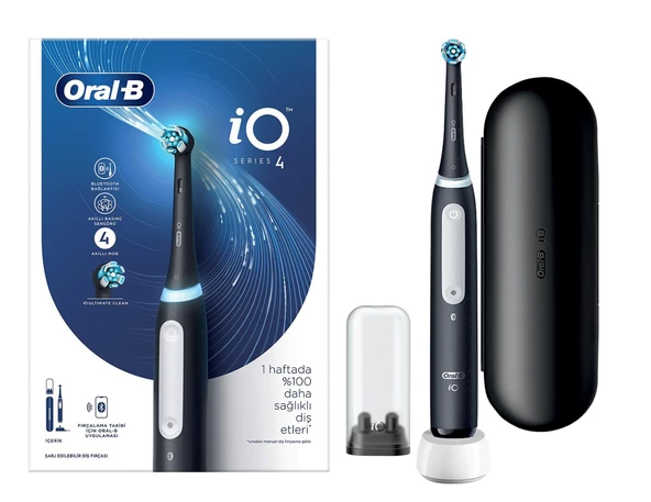 Oral-B İo 4 Şarjlı Diş Fırçası - Mat Siyah