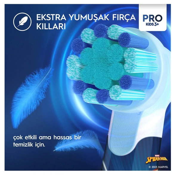 Oral-B Vitality Pro Spiderman Özel Seri Çocuklar İçin Şarj Edilebilir Diş Fırçası - 5