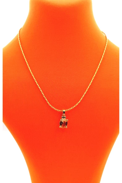 Gold Renk Zincir Figürlü Kararmaz Özel Tasarım Kolye ürün görseli 1