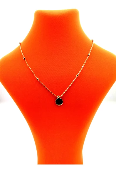 Gold Renk Zincir Figürlü Kararmaz Özel Tasarım Kolye ürün görseli 1