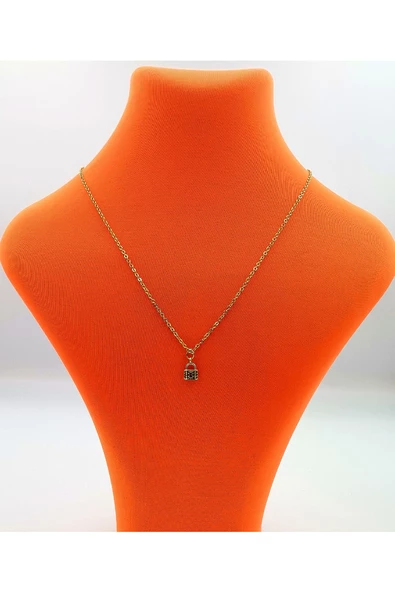 Gold Renk Zincir Figürlü Kararmaz Özel Tasarım Kolye ürün görseli 1