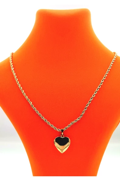 Gold Renk Zincir Figürlü Kararmaz Özel Tasarım Kolye ürün görseli 1