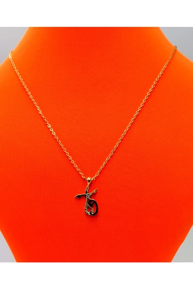 Gold Renk Zincir Figürlü Kararmaz Özel Tasarım Kolye ürün görseli 1