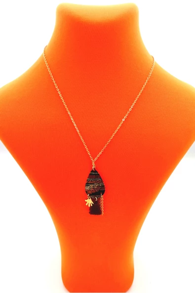 Gold Renk Zincir Figürlü Kararmaz Özel Tasarım Kolye ürün görseli 1