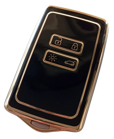 Renault Megane 4 Talisman Duster Sandero Nano Kart Kılıfı Kumanda Kılıfı Oto Anahtarlık Siyah - 2