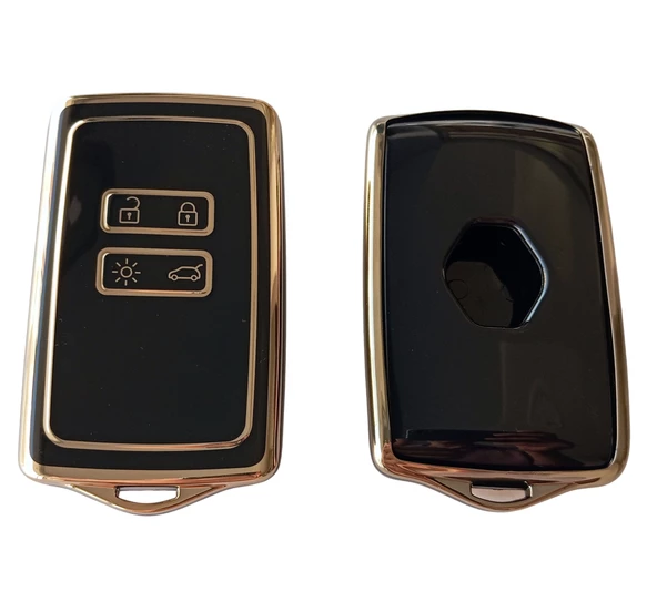 Renault Megane 4 Talisman Duster Sandero Nano Kart Kılıfı Kumanda Kılıfı Oto Anahtarlık Siyah - 3
