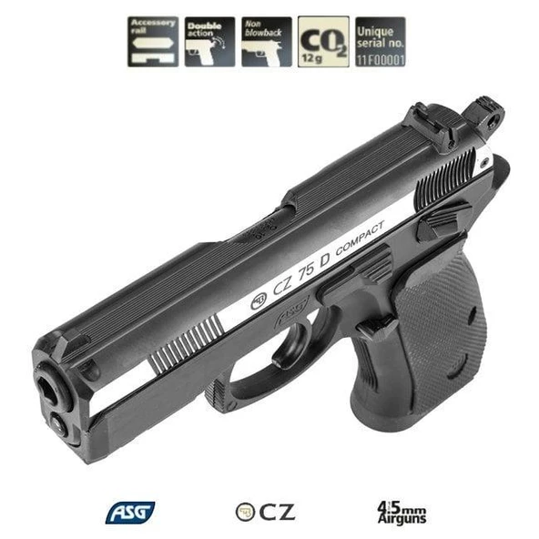 ASG CZ75 D COMPACT ÇİFT RENK HAVALI 16200 4.5 mm - 6