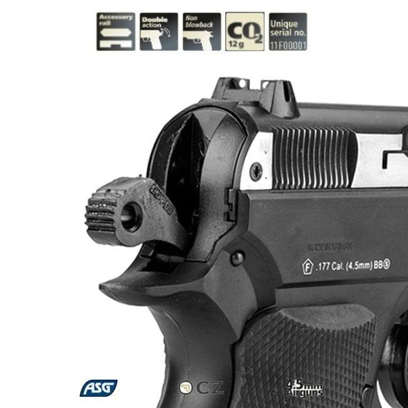 ASG CZ75 D COMPACT ÇİFT RENK HAVALI 16200 4.5 mm - 4