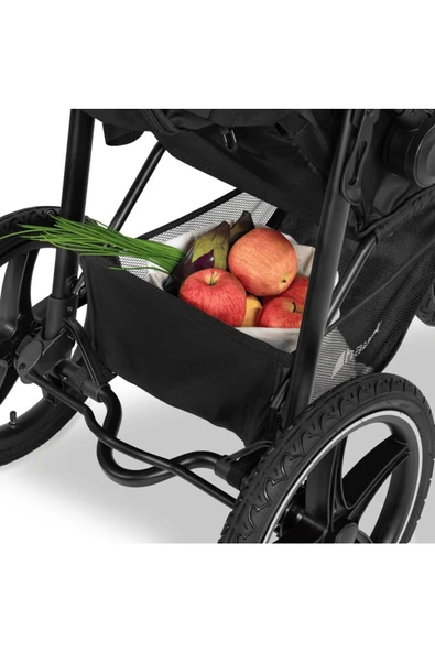 Runner 2 Üç tekerlekli Bebek Arabası, Ekstra Büyük Pnömatik Tekerlekler, Arazi, 25 kg'a Kadar - 7