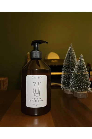 Mutfak Temizleyici Etiketli Plastik Amber Şişe 500ml - 2