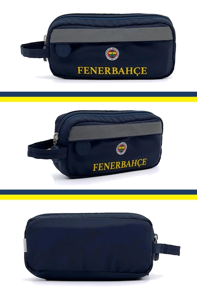 Fenerbahçe Orijinal Kalemlik Set 4lü Kırtasiye Hediye Seti 2 Bölmeli Kalem Kutusu Ahşap Kutulu - 4