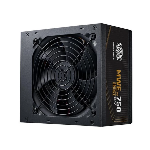 COOLERMASTER 750W 80+ BRONZE MWE V3 MPE-7501-ACABW-3BEU POWER SUPPLY ürün görseli 1