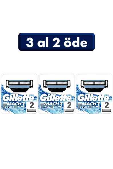 Gillette Mach3 Start Yedek Tıraş Bıçağı 2'li (3 AL 2 ÖDE)