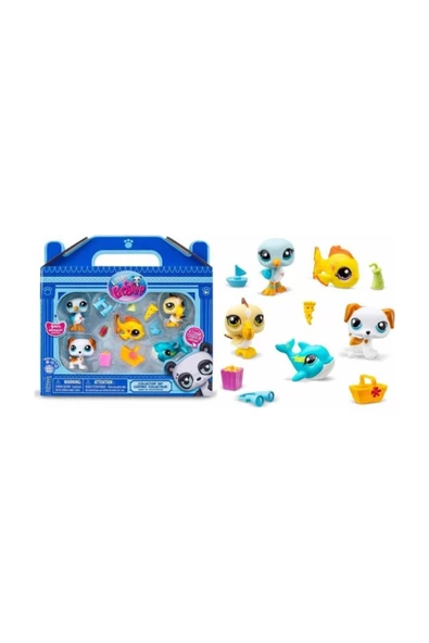 ittlest Pet Shop Figür Set Minişler Plaj Temalı 00517 G7 #61 #65 - 3