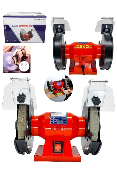 600W Turbo Motorlu Bakır Sargı RED Çark Motoru - Profesyonel Zımpara ve Bileme Makinesi 150 mm - 2