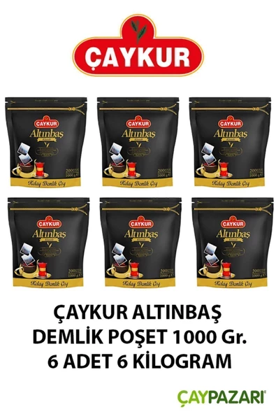 Çaykur Altınbaş Klasik Siyah Kolay Demlik Poşet Çay 6'lı 200 x 5 G