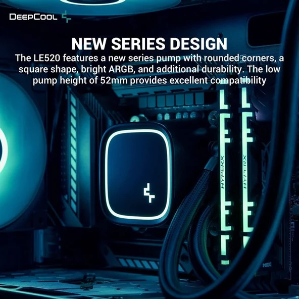 DEEPCOOL 240MM LE520 ARGB AM5-1700P SIVI SOĞUTMALI İŞLEMCİ FANI - Resim 4