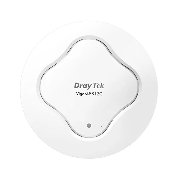 DRAYTEK VigorAP 912C 1200mbps AC1200 Dual Band Mesafe Genişletici Kurumsal Access Point PoE Tavan Tipi