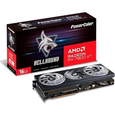 POWERCOLOR 16GB RX7800XT HELLHOUND 16G-L/OC GDDR6 256Bit HDMI-DP PCIE 4.0