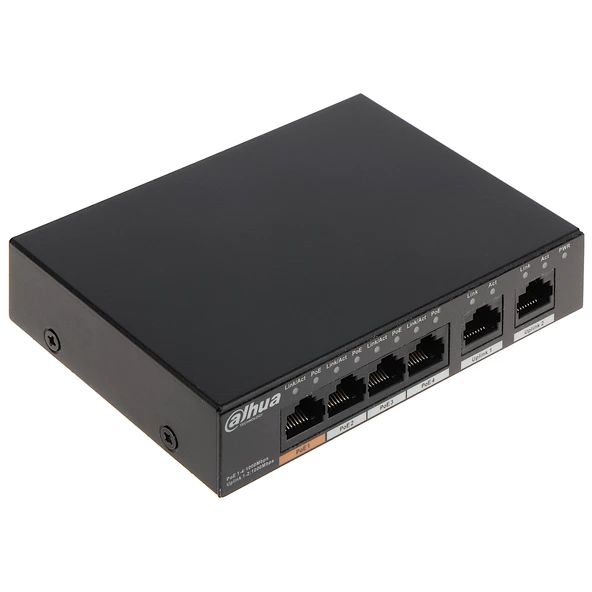 DAHUA 4port PFS3006-4GT-60 Gigabit 60w Full PoE Yönetilemez Switch ürün görseli