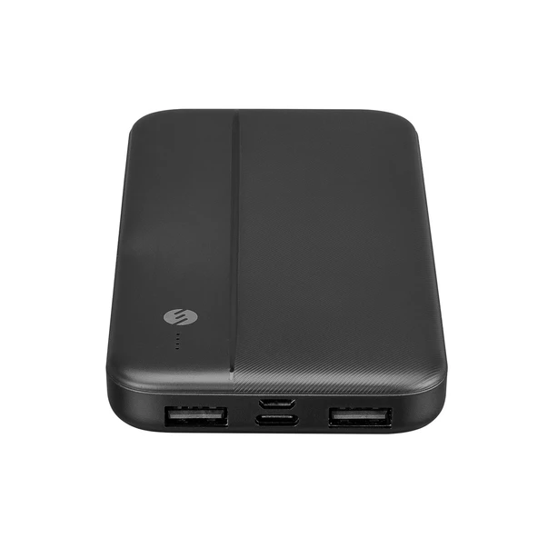 S-link IP-G10N 10000mAh Micro+Type C Girişli Powerbank Siyah Taşınabilir Pil Şarj Cihazı - 4