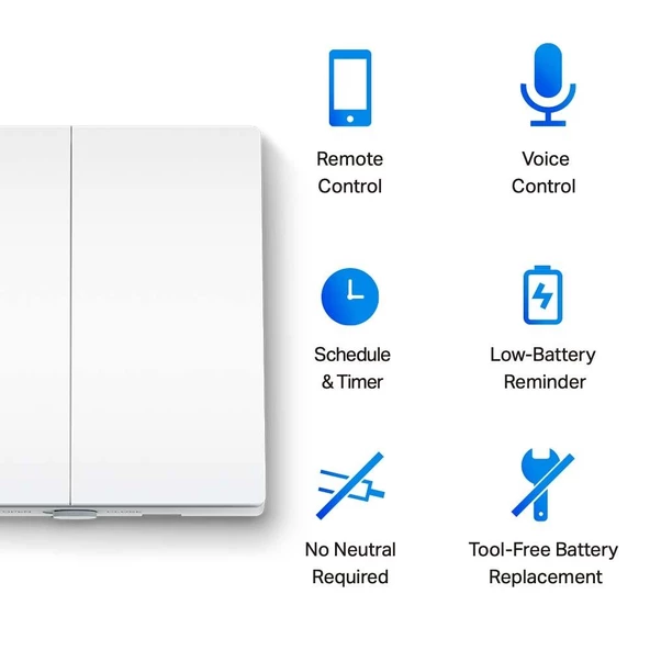 TP-LINK TAPO S220 Akıllı Işık Anahtarı, 2-Düğme 1-Yol - 2