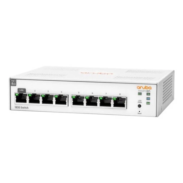 ARUBA 8port Instant On 1830-8G JL810A Yönetilebilir Switch - Resim 2