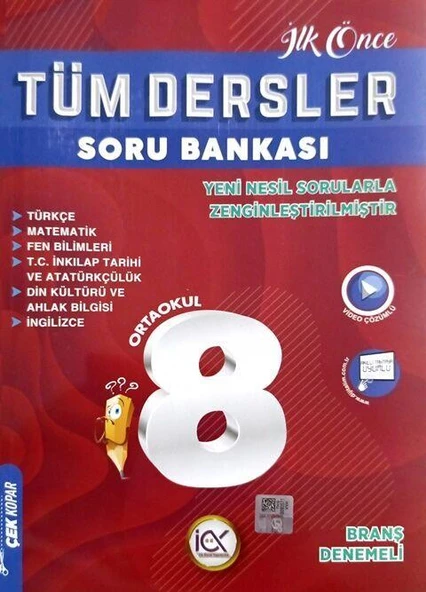 8. Sınıf LGS Tüm Dersler Soru Bankası İlk Önce Yayıncılık ürün görseli