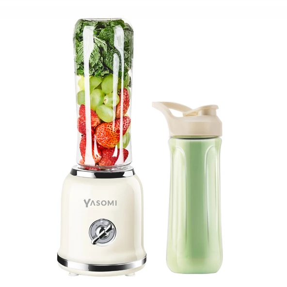 Yasomi Bl019 Retro Smoothie Blender Bej (Yasomi Türkiye Garantili) - 2