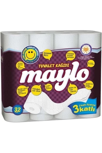 Maylo Üç Katlı Tuvalet Kağıdı 32 Rulo - 1