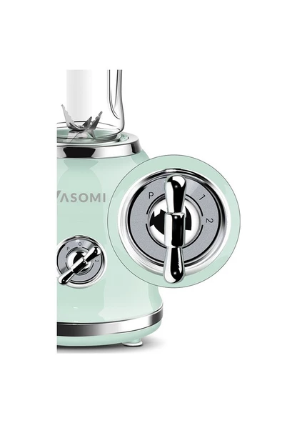 Yasomi BL019 Retro Smoothie Blender Yeşil (Yasomi Türkiye Garantili ) - 4
