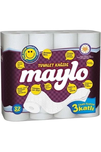 Maylo 3 Katlı Tuvalet Kağıdı 2 x 32'li - 2