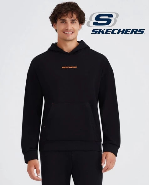 Skechers M Essential Hoodie Sweatshirt S232438 Kapüşonlu Erkek Sweatshirt