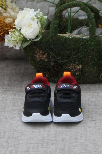 Fort 0769 Siyah Kırmızı Figürlü Hafif Taban Işıklı Erkek Çocuk Ayakkabı - 2