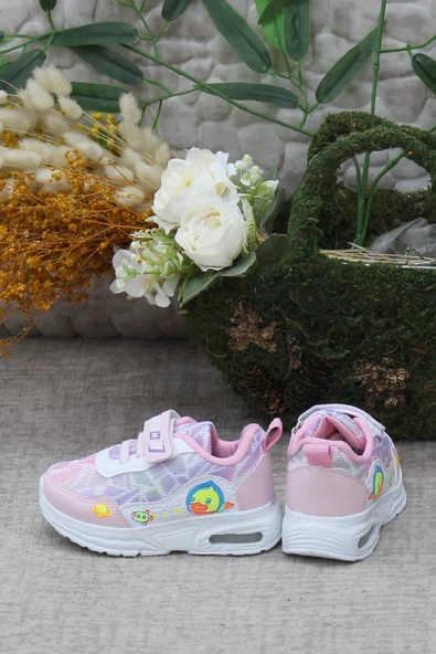 Fort 0774 Pembe Figürlü Hafif Taban Işıklı Kız Çocuk Ayakkabı - 4