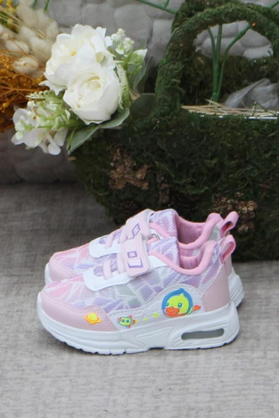 Fort 0774 Pembe Figürlü Hafif Taban Işıklı Kız Çocuk Ayakkabı - 3