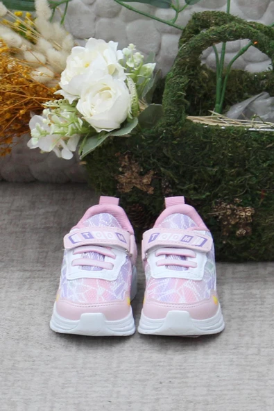 Fort 0774 Pembe Figürlü Hafif Taban Işıklı Kız Çocuk Ayakkabı - 2