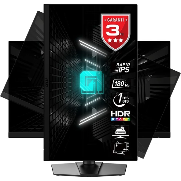 MSI 27 G272QPF E2 2560x1440 WQHD 16:9 FLAT RAPID IPS 180HZ 1MS ADAPTIVE-SYNC PIVOT GAMING MONITOR
