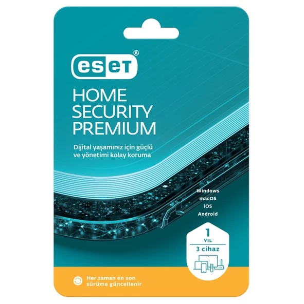 Eset Home Security Premium Kutu 1 Yil - 3 Kullanici