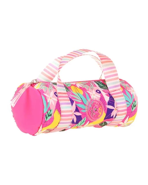 Kaukko Travel Double Stripe Kalem Çantası Pink K2595 - 2