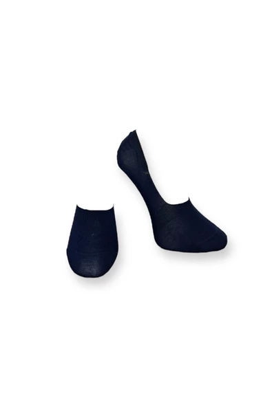 Me-vo Tekli Lacivert Renkli Bay/Bayan Unisex Esnek Nem Alabilen Pamuklu Babet Çorap ürün görseli