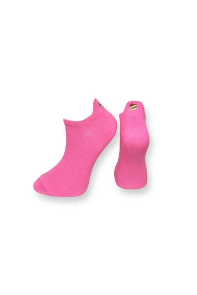 Me-vo Tekli Pembe Renkli Bay/Bayan Unisex Esnek Nem Alabilen Pamuklu Pasta Desenli Patik Çorap
