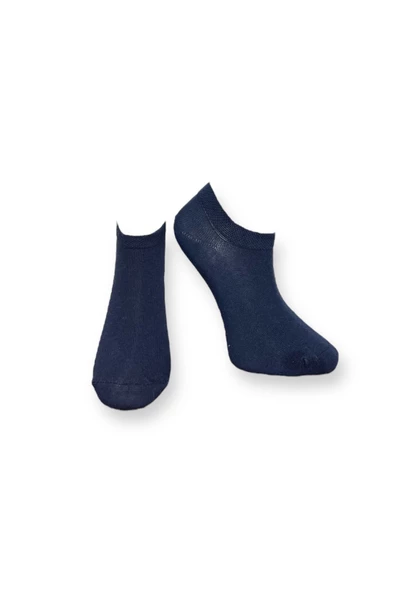 Me-vo Tekli Lacivert Renkli Bay/Bayan Unisex Esnek Nem Alabilen Pamuklu Patik Çorap ürün görseli