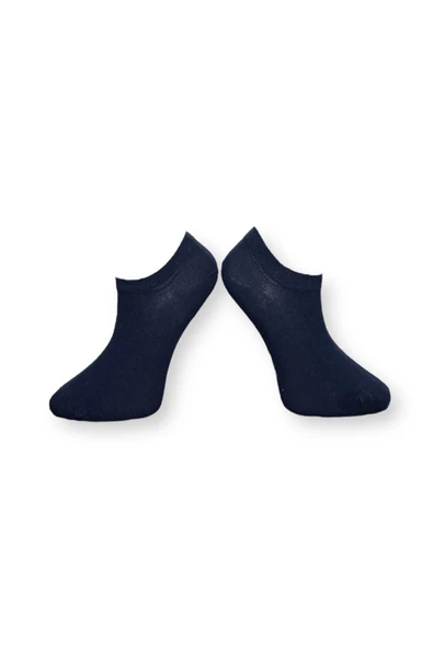 Me-vo Tekli Lacivert Renkli Bay/Bayan Unisex Esnek Nem Alabilen Pamuklu Patik Çorap - Resim 2