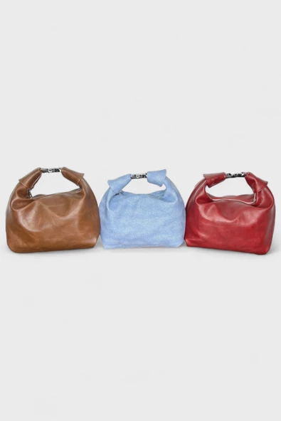 Me-vo Kadın Lila Renkli Suni Deri El ve Omuz Çantası - Resim 5