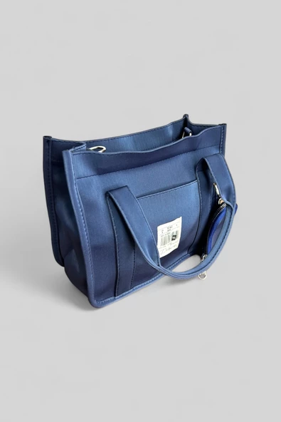 Me-vo Lacivert Renkli Kadın El ve Omuz Çantası - Resim 2