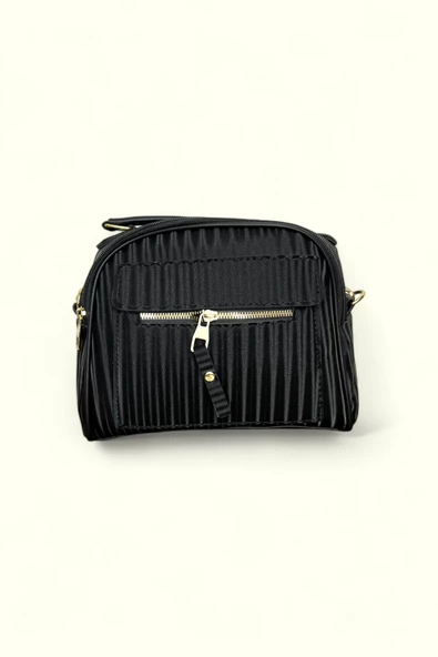 Me-vo Kadın Suni Deri Siyah Renkli Ayarlanabilir Askılı El ve Omuz Çantası ürün görseli