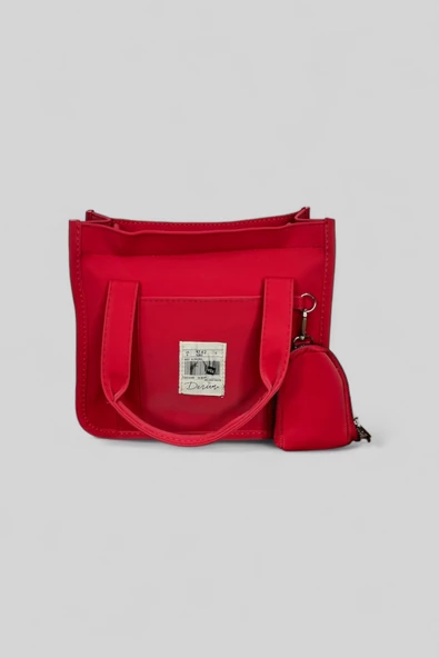 Me-vo Kırmızı Renkli Kadın El ve Omuz Çantası ürün görseli